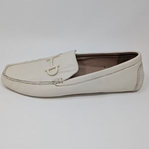 Cole Haan Women's‎ Ivory Leather Tully Driver Horsebit Detail Size 8